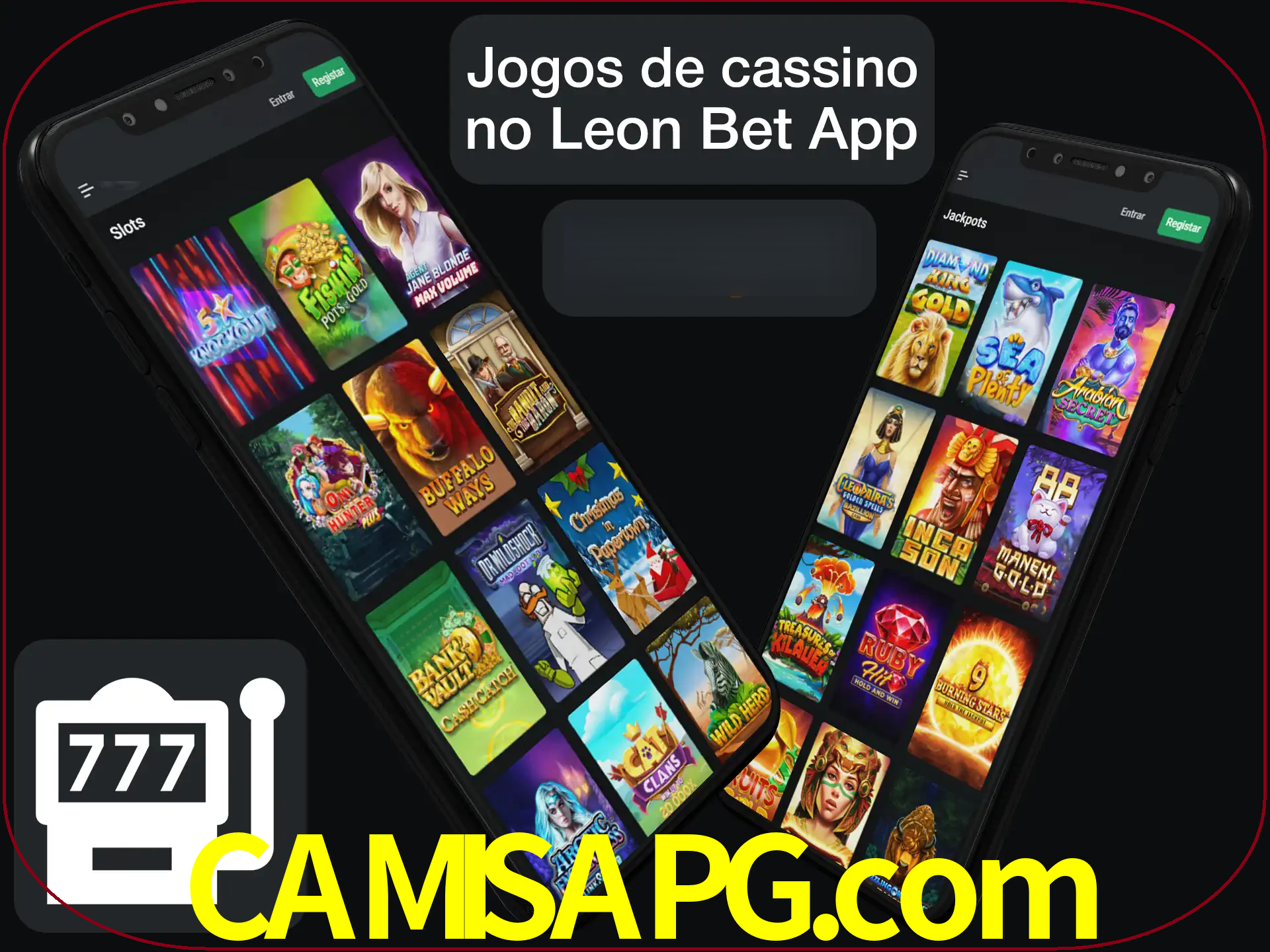 Escolha quais jogos de cassino jogar no app.