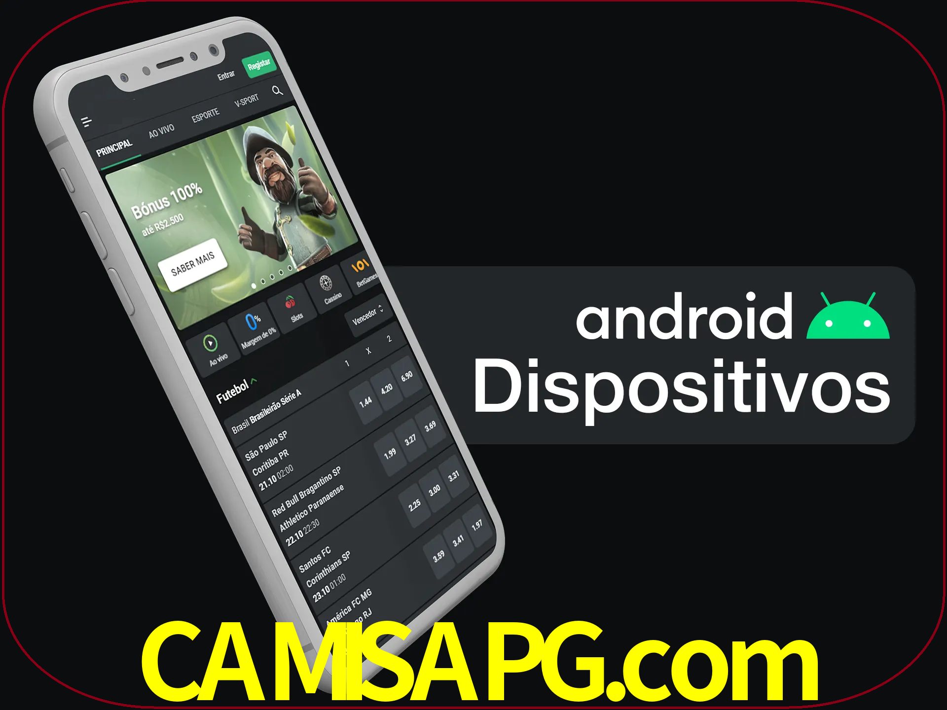 O aplicativo suporta a maioria de todos os dispositivos Android.