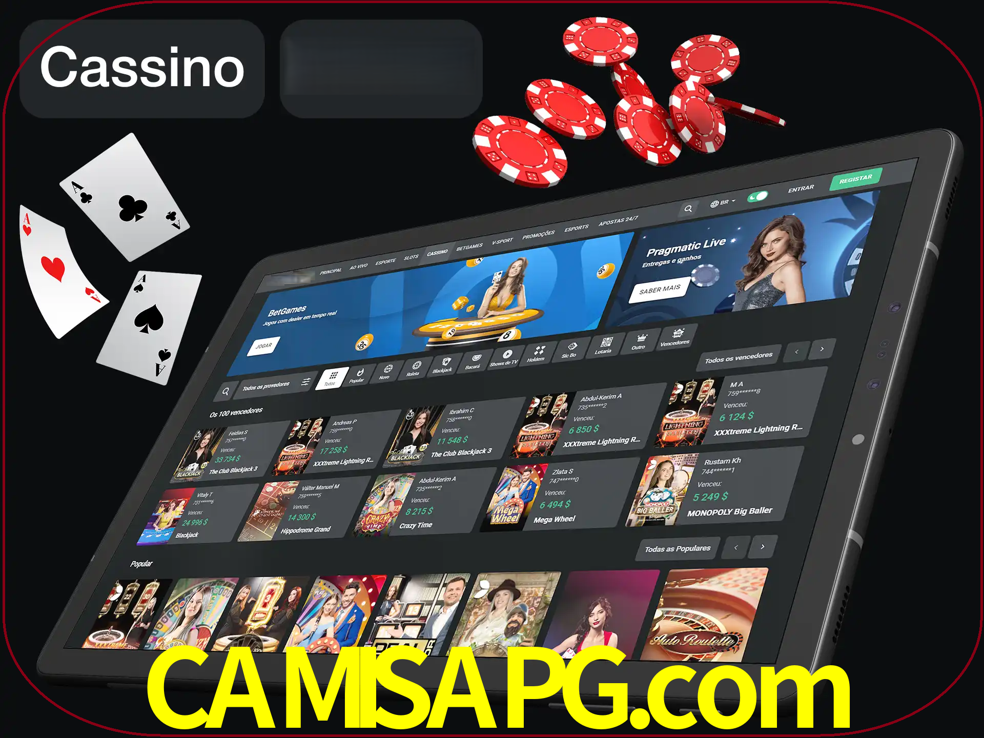 Jogue vários jogos de cassino em nosso cassino.