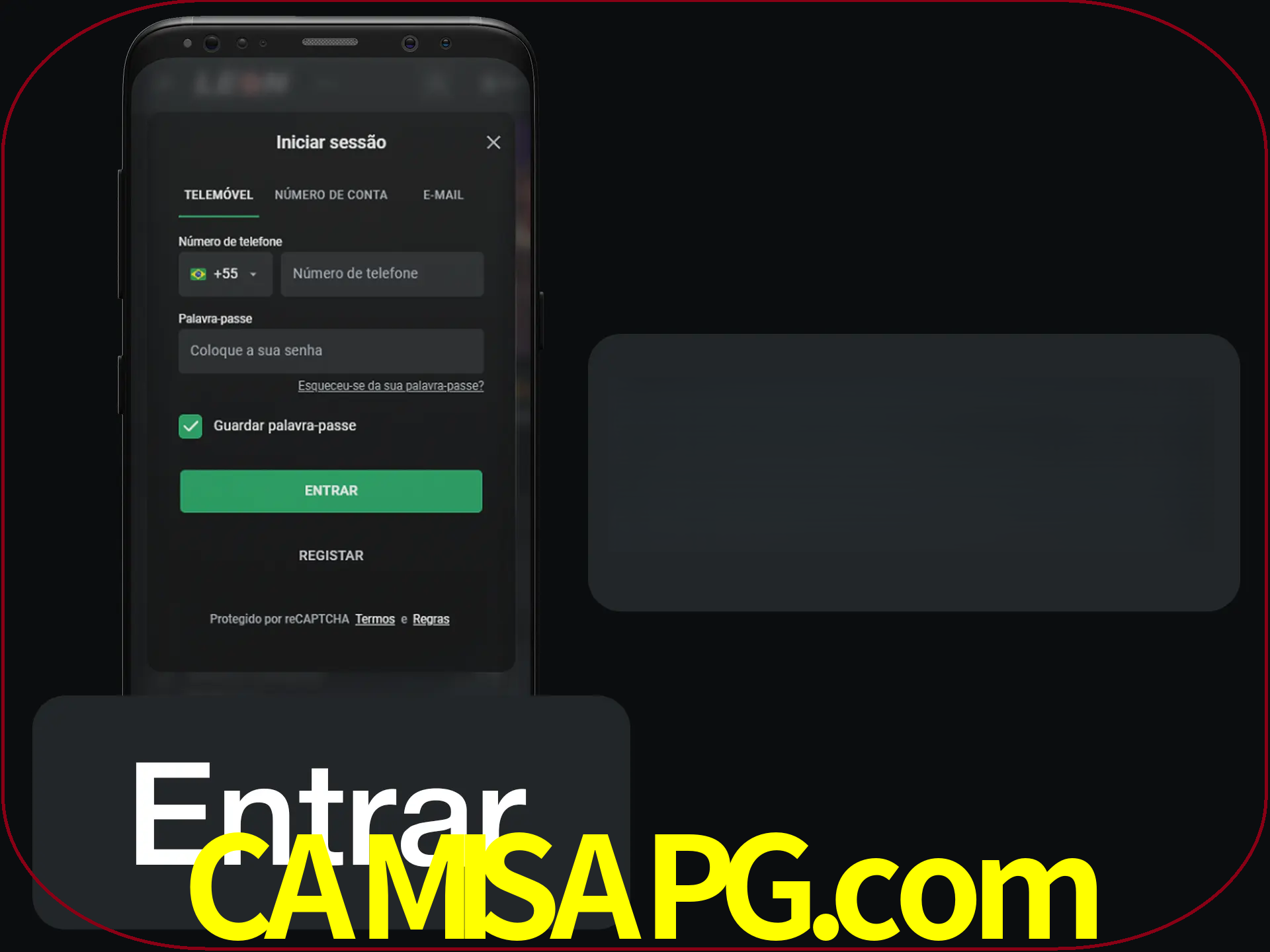 Faça o login para começar a apostar e jogar no cassino.